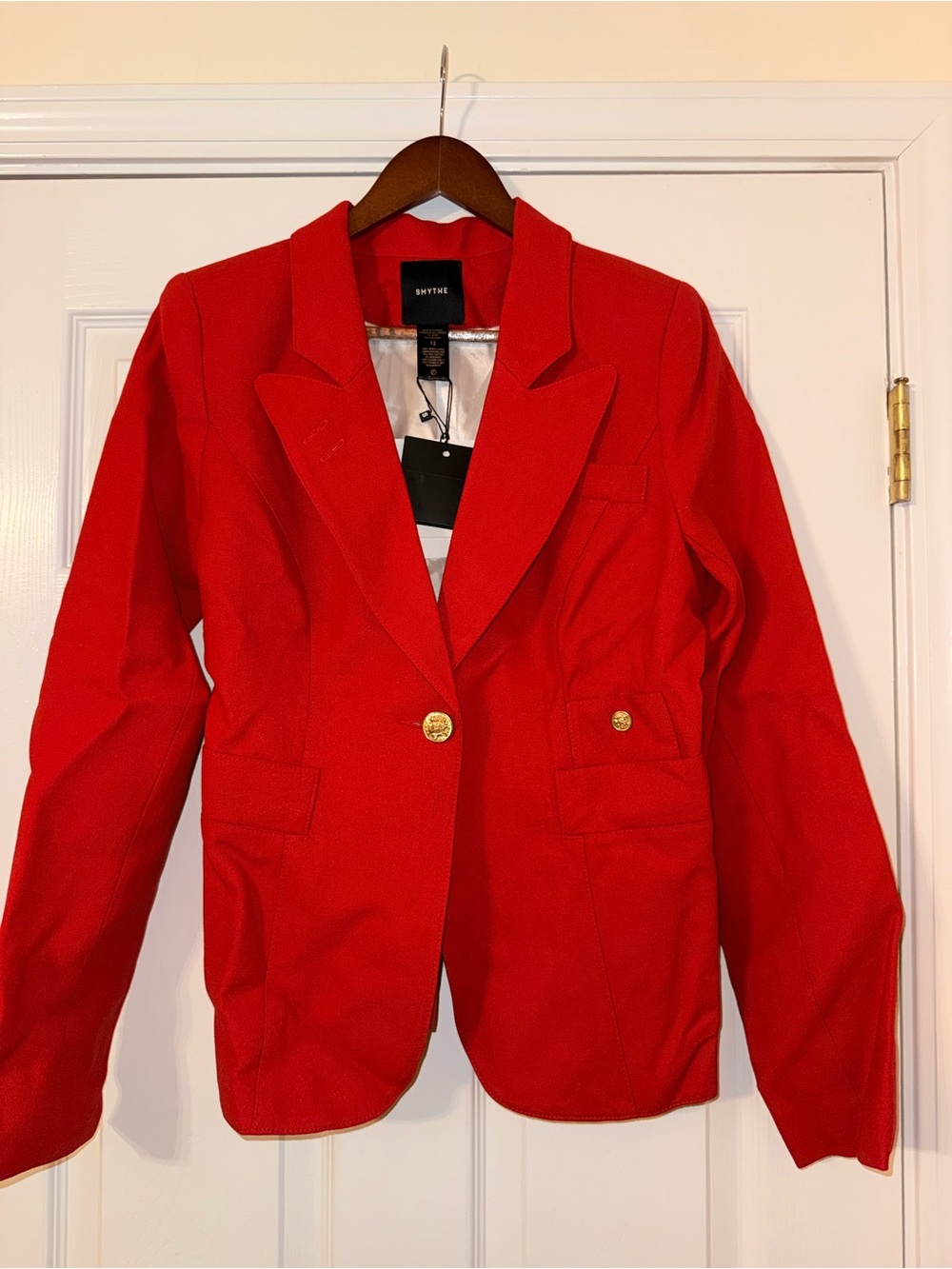 Smythe Vibrant Red classic Dutchess Blazer